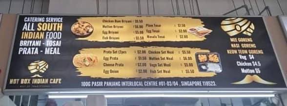 The HotBox Indian Cafe: Prata and Briyani in Pasir Panjang